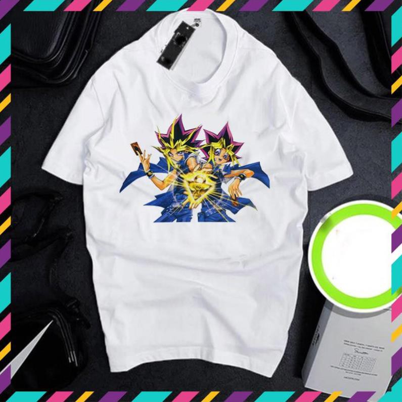 เสื้อยืดผ้าฝ้าย Yugi Mutou และ Yami Yugi (Dark Yugi) สู้ด้วยกัน