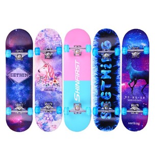 Skateboards สเก็ตบอร์ด เหมาะสำหรับผู้เริ่มเล่นยาว 80 cm กว้าง 20 cm หนา 10 mm