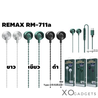 Remax Type-C Call And Music ชุดหูฟังแบบใช้สาย Rm-711A / Type - C Call And Music หูฟังแจ๊คTYPE-C 711A RM-711