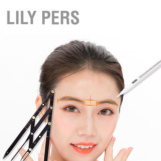 Lily Pers คาลิปเปอร์ สเตนเลส พับได้ วัดอัตราส่วน สีทอง สําหรับเขียนคิ้ว