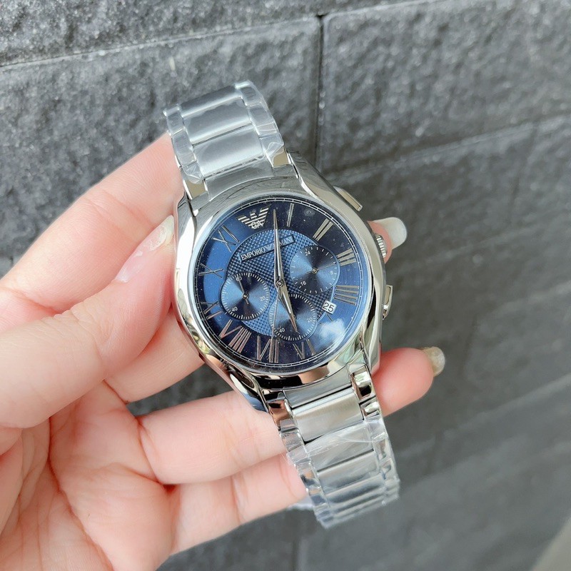 Ws Emporio Armani Men's Chronograph Watch Armani Analog Blue Dial Men's Watch-AR11082 หน้าปัด 44 mm