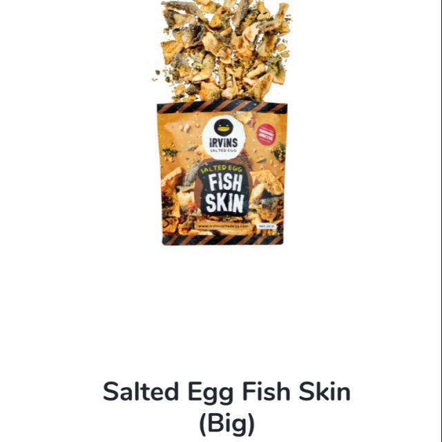 (พร้อมส่ง)IRVINS Salted egg fish skin (ถุงใหญ่)🔥🔥🔥