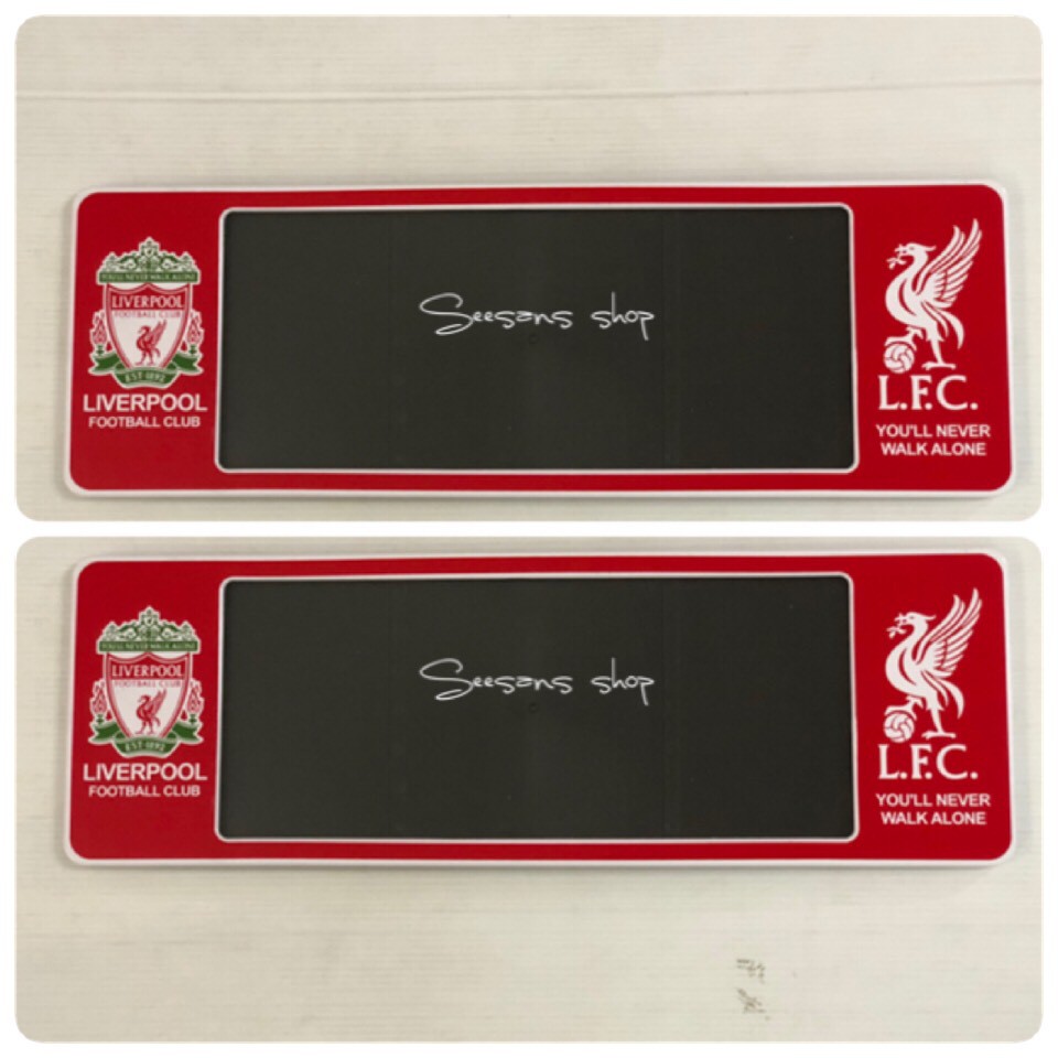 กรอบป้ายทะเบียนกันน้ำ ลายLIVERP00L (ยาว/ยาว)แพ๊คคู่