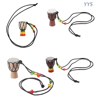 YYS Wooden Classic Jambe Drummer Mini Djembe Percussion African Hand Drum Bongo Gift