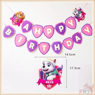 ♦ Party Decoration - Banner ♦ Paw Patrol Happy Birthday Banner Series 02 Party Needs Decor Girls Birthday Party Supplies Decoration Banner