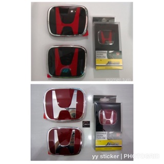 โลโก้ Honda Civic Fd Emblem Logo Honda พวงมาลัย merah hitam สีดํา สีแดง Civic Fd Type R Mugen RR ด้านหน้า / ด้านหลัง / พวงมาลัย