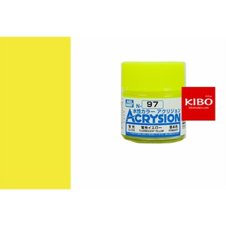 สีสูตรน้ำ ACRYSION COLOR N97 FLUORESCENT YELLOW (Gloss) 10ml