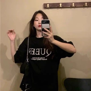 💥 Fairy Style 💥 พร้อมส่ง เสื้อยืด Over size คอกลม แขนสั้น ผ้านิ่ม เสื้อยืดแฟชั่น สไตล์เกาหลี 💖 #9352