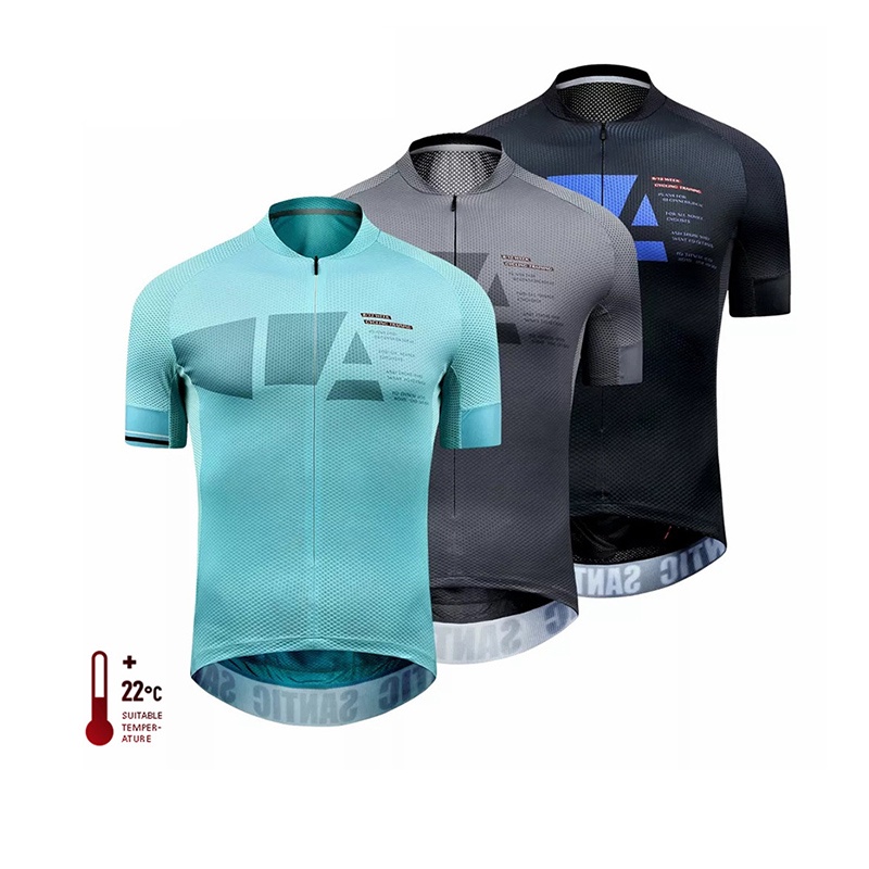 Santic Men's Summer Bicycle Breathable Mtb Outdoor Cycling Jersey (K9M2091)