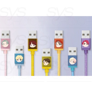 BTS Official Authentic Goods CHARACTER USB 3 in 1 Cable