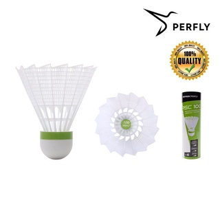 ลูกแบดพลาสติกขนาดกลาง รุ่น PSC 100 6 ลูก (สีขาว) PERFLY