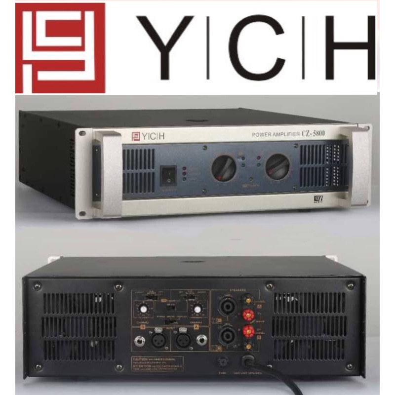 🔥ใส่โค้ด INCLZ12 ลด 50%🔥 PROEURO TECH CZ-5800 พาวเวอร์แอมป์ YCH  CZ-5800 ขยาย เพาเวอร์ เครื่องขยายเสียง1200W