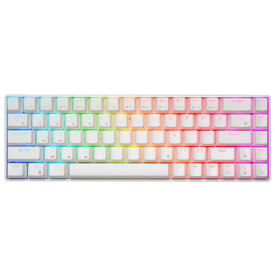 Royal Kludge RK68 RGB Hotswap USB HUB คีย์บอร์ดเกมมิ่งคีย์ไทย ไร้สายบลูทูธและมีสาย เปลี่ยนสวิตซ์ได้ เลเซอร์ไทย - English #7