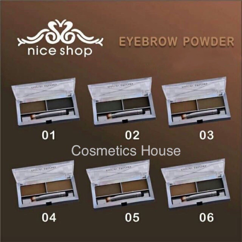 เขียนคิ้วฝุ่น คิ้วฝุ่น ปัดคิ้ว สอง เฉดสี nice shop EYEBROW POWDER แท้💯%