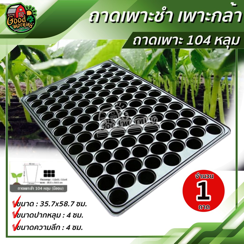 GOOD ถาดเพาะ 104 หลุม จำนวน 1 ถาด  ถาดเพาะชำกล้าไม้ สำหรับเพาะเมล็ด
