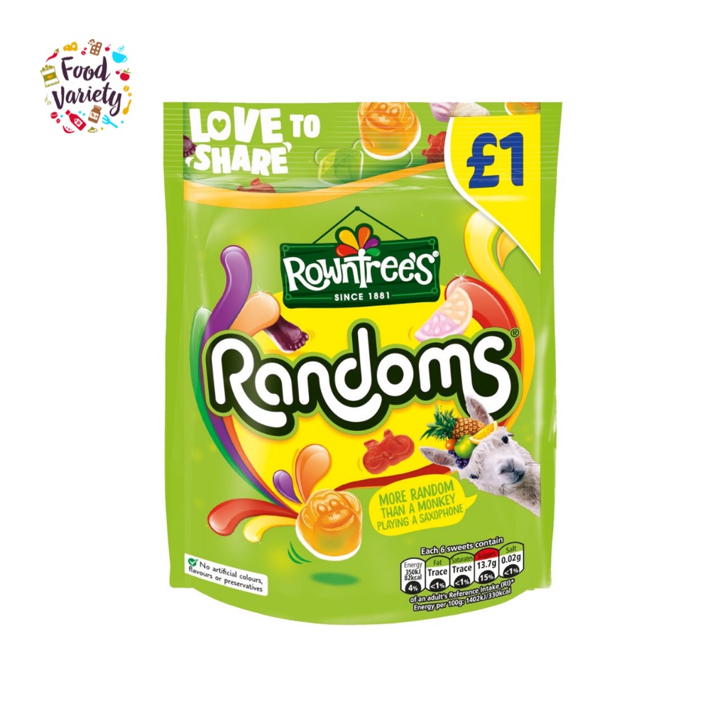 [Best before 31-Oct-2026]Rowntrees Randoms Gummies Pouch 120G
