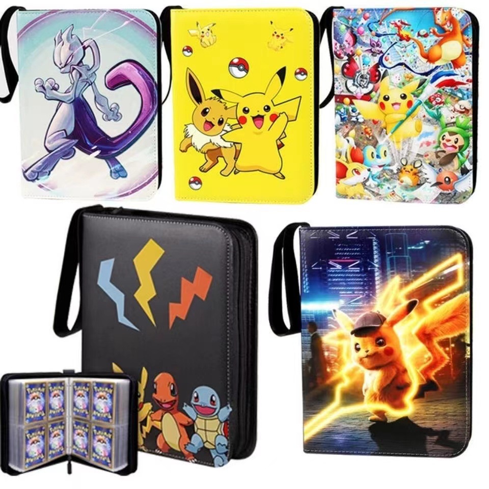 พร้อมส่ง สมุดเก็บการ์ดเกมโปเกม่อน 4 ช่อง 50 หน้า ลายการ์ตูนโปเกม่อน ของขวัญคริสต์มาส
