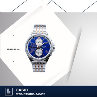 นาฬิกาข้อมือ casio รุ่น MTP-E316RG-2AVDF