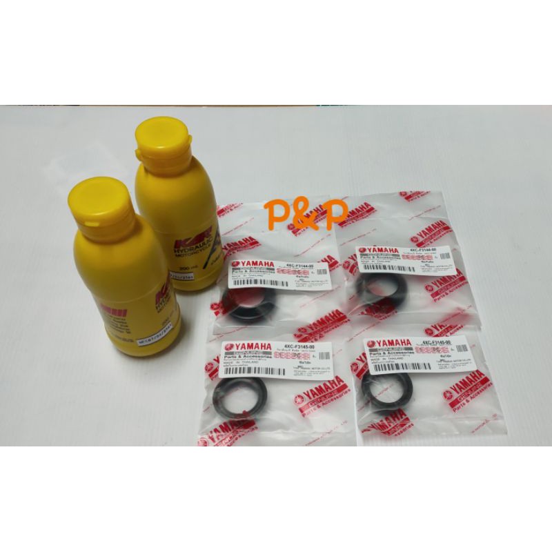 [ 1 ชุด]น้ำมันโช๊ค+ซีลโช๊คหน้า+กันฝุ่น  Mio,Fino,Nouvo,Spark,Grand filano