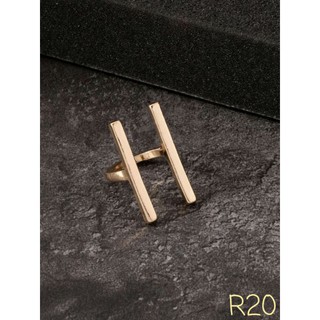 R20 : Parallel Rod Ring || แหวนแท่งขนานสีทอง ||