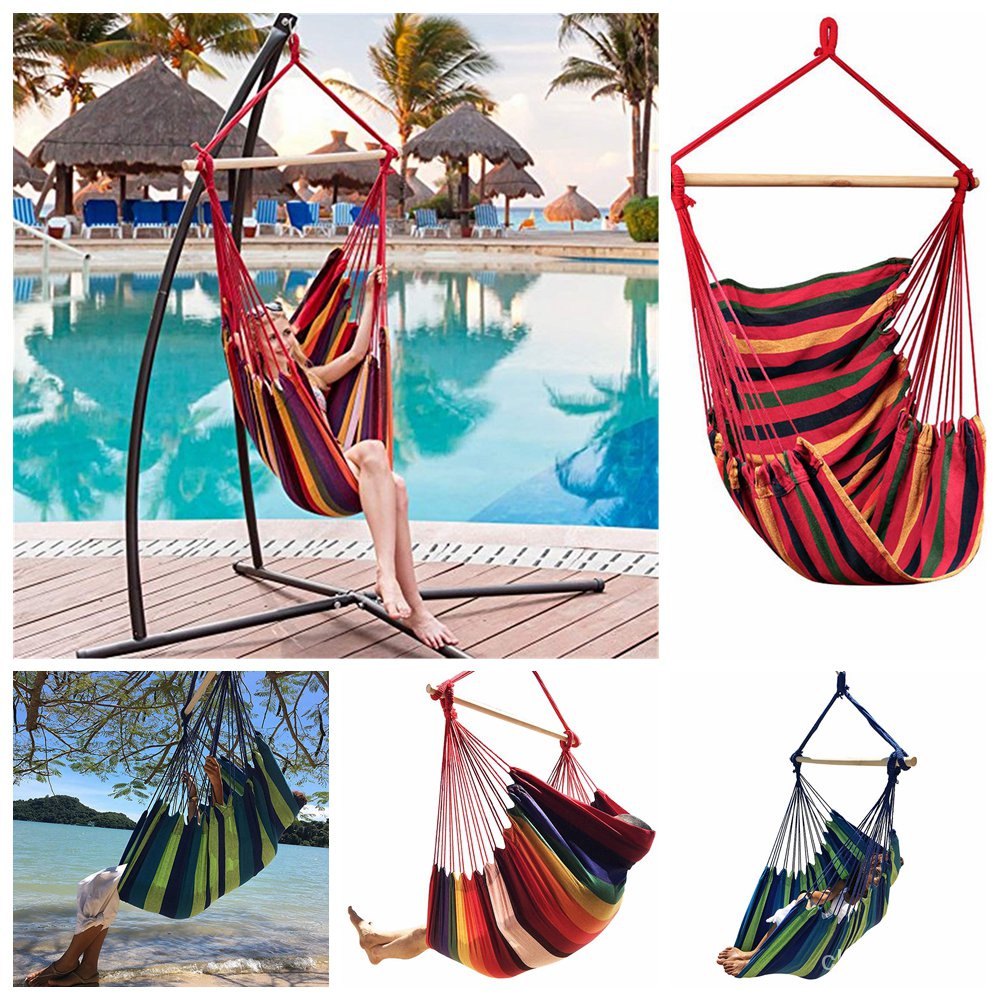 Home Garden Balcony Swing Bed Hammock Chair Ortable Travel Caming ...