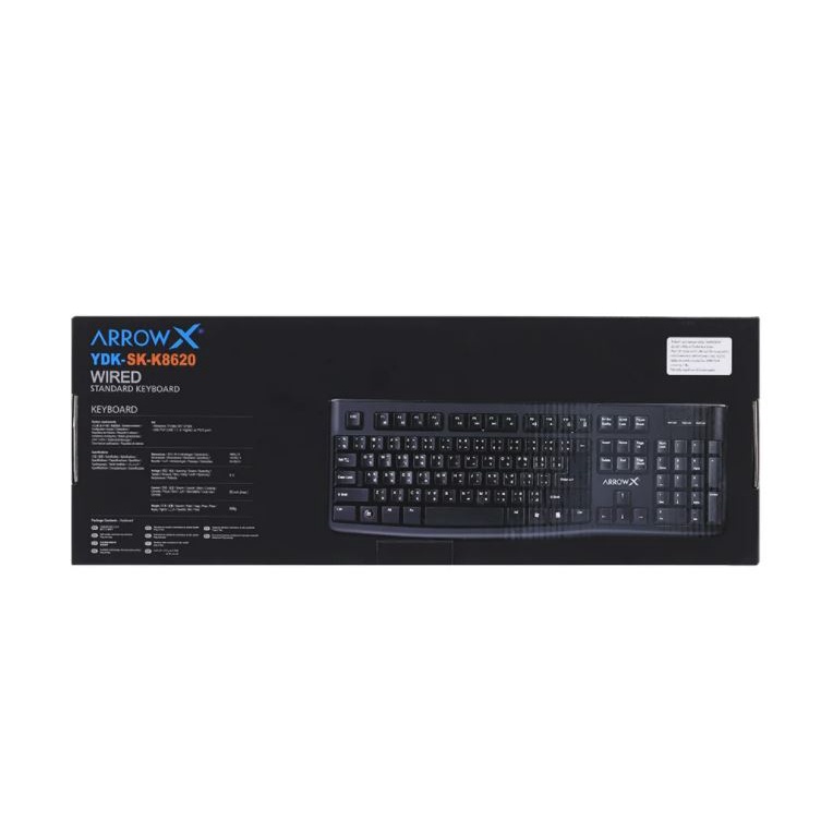 KEYBOARD (คีย์บอร์ดเกมมิ่ง) ARROW รุ่น SK-K8620 (BLACK) Rubber Dome ประกันศูนย์ 1 ปี *ของแท้ 100%*