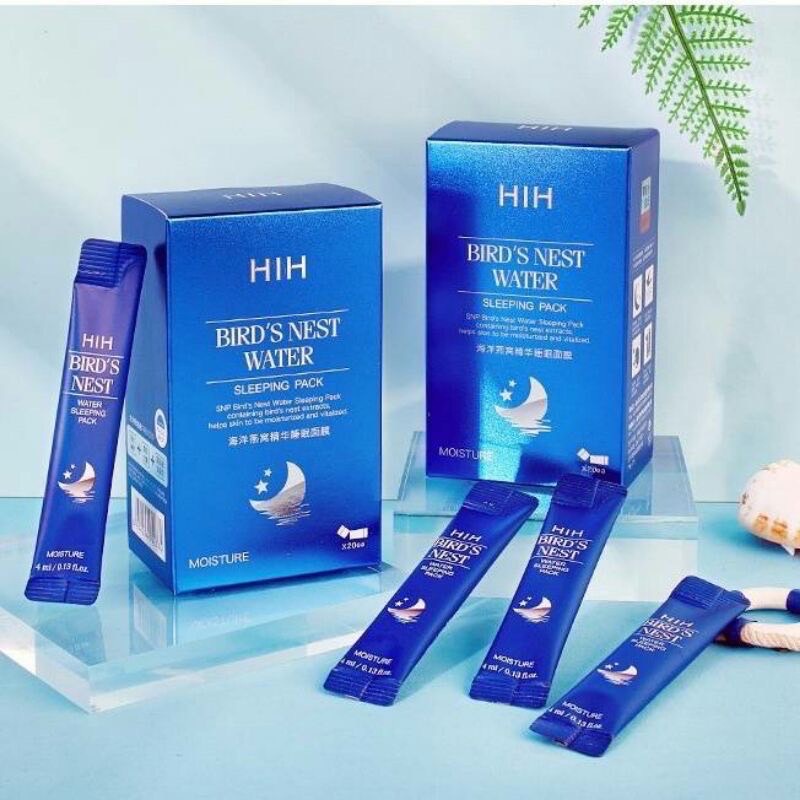 HIH สลิปปิ้งมาส์ค มาร์คหน้า รังนกทะเลคอลลาเจน เนื้อเจลนม บำรุงผิวให้ฉ่ำใส ชุ่มชื้น ยกกระชับ ลดริ้วรอ