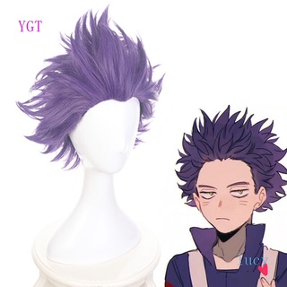 Ygt Shinsou Hitoshi วิกผมสั้นคอสเพลย์ My Hero Academia Shinso สีม่วงเข้ม