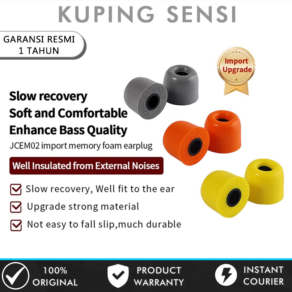 JCALLY JCEM02 อัพเกรด Eartips Memory Foam Eartips คุณภาพระดับพรีเมียมสําหรับ KZ EDX Pro QKZ AK6 X Pr