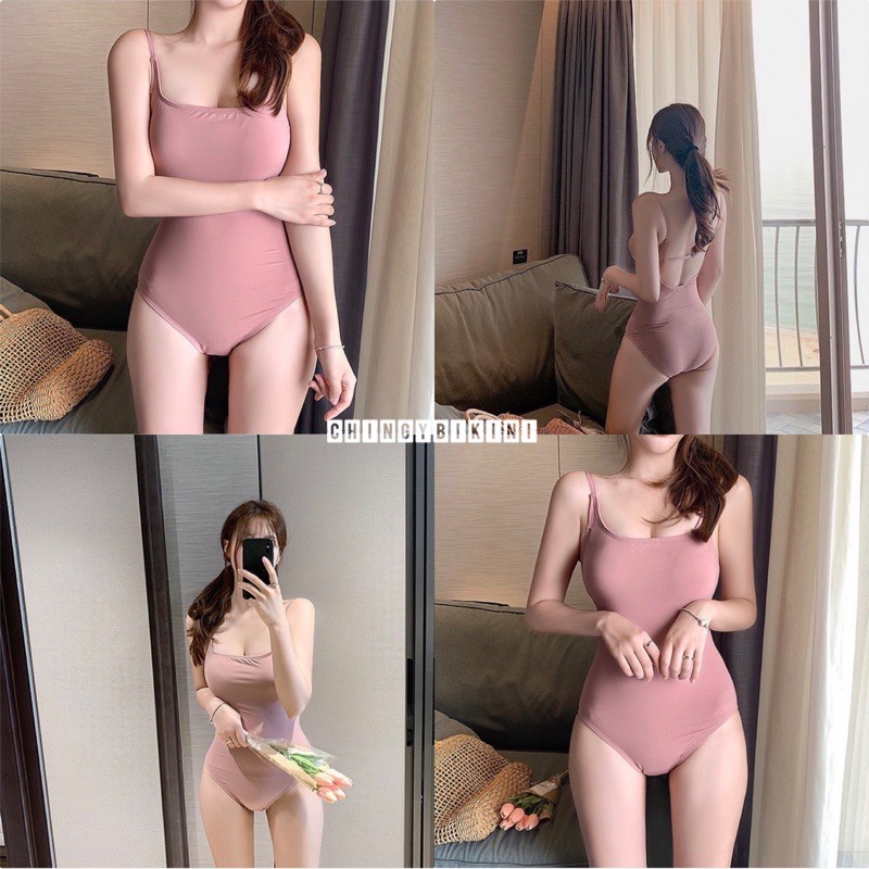 (พร้อมส่งที่ไทย) วันพีชทรงเบสิก สีชมพูหว๊านหวาน เก็บทรงเก็บก้นดีมาก