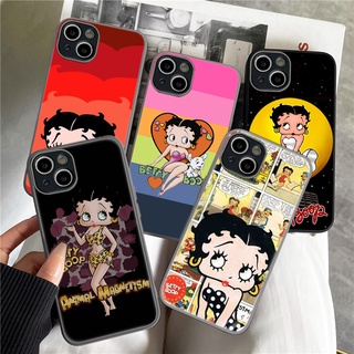 เคสโทรศัพท์ TPU แบบนิ่ม ลาย 16RT การ์ตูน Betty Boop สําหรับ iPhone SE 2020 12 Mini 13 Pro Max