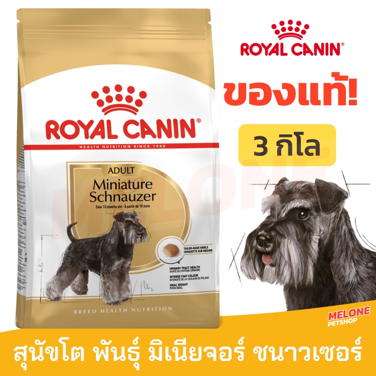 Royal Canin Schnauzer Adult 3kg อาหารสุนัข พันธุ์มิเนียเจอร์ ชนาวเซอร์ อายุ 10 เดือนขึ้นไป