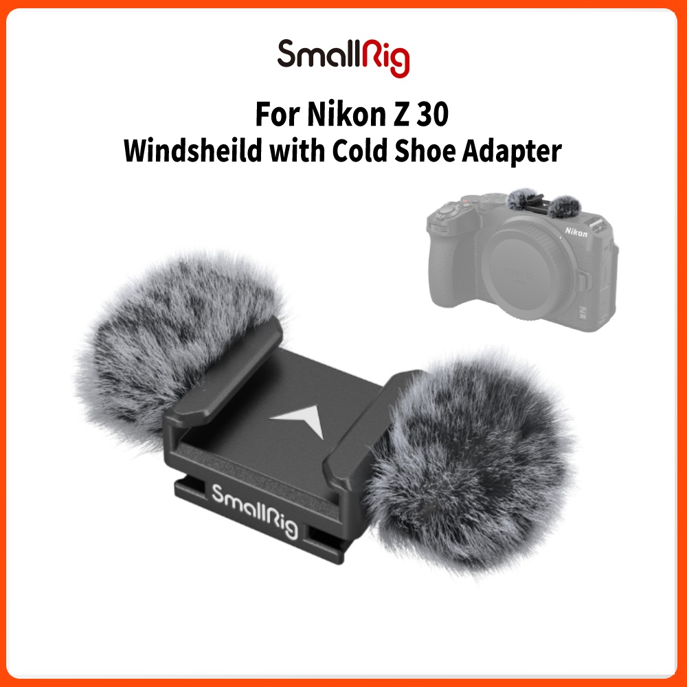 SmallRig Furry Windshield พร้อมอะแดปเตอร์รองเท้าเย็นสําหรับ Nikon Z 30/ZR 3859