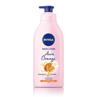 NIVEA นีเวีย ออร่า ออเรนจ์ ไวท์ โลชั่น 525 มล.