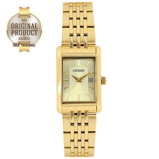 CITIZEN Quartz Men’s Watch Stainless Strap 4เหลี่ยม รุ่น BH1672-52P - Gold / Light Gold