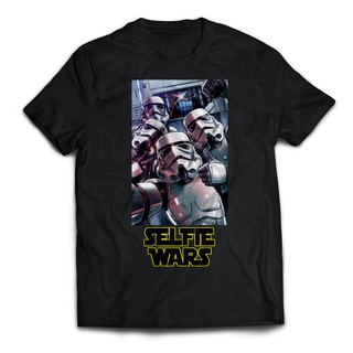 เสื้อยืด [Ready Stock XS-8XL] Star Wars Selfie Short Sleeve Casual Graphic Tees- Gildan Premium 100% Cotton