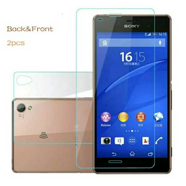 กระจกนิรภัย Sony Xperia Z5 premium Z5 Z4 Z4mini Z3 Z3 mini Z2 Z1 Z1mini Z M5 M4 ชุดด้านหน้าด้านหลัง