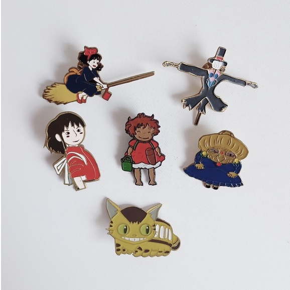 ดีไซน์ Afterme | Character Series Ghibli Studio เข็มกลัดเคลือบหนัง