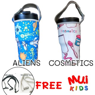 mukids ถุงหิ้วแก้วเก็บความเย็น ฟรี!!สายเพิ่มความยาวมูลค่า 25 บาท กระเป๋าใส่แก้วน้ำ ถุงแก้วเก็บความเย็น