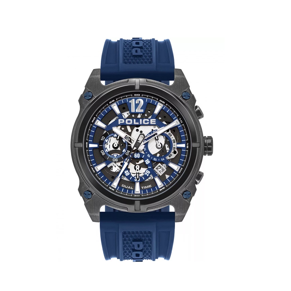POLICE นาฬิกาข้อมือผู้ชาย Multifunction Antrim watch รุ่น PL-16020JSU/61P สีน้ำเงิน นาฬิกาข้อมือ
