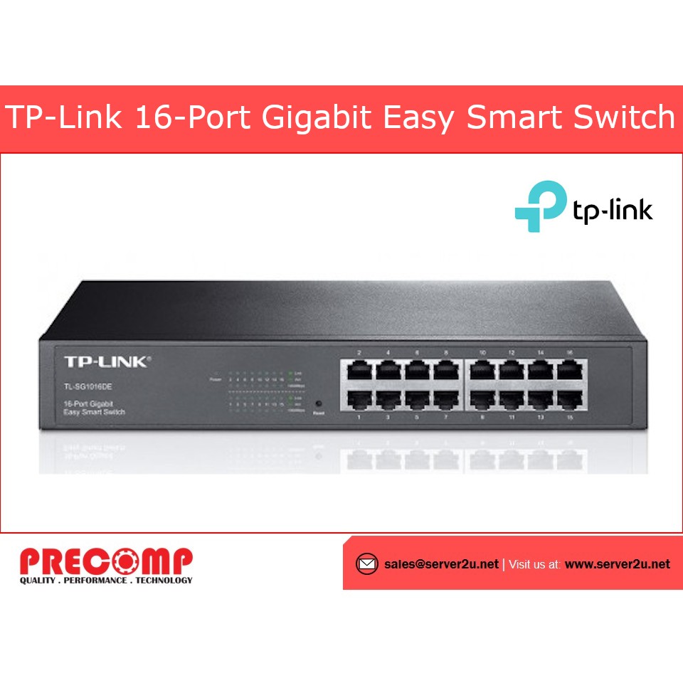 Tp-link 16-Port Gigabit Easy Smart Switch (TL-SG1016DE)