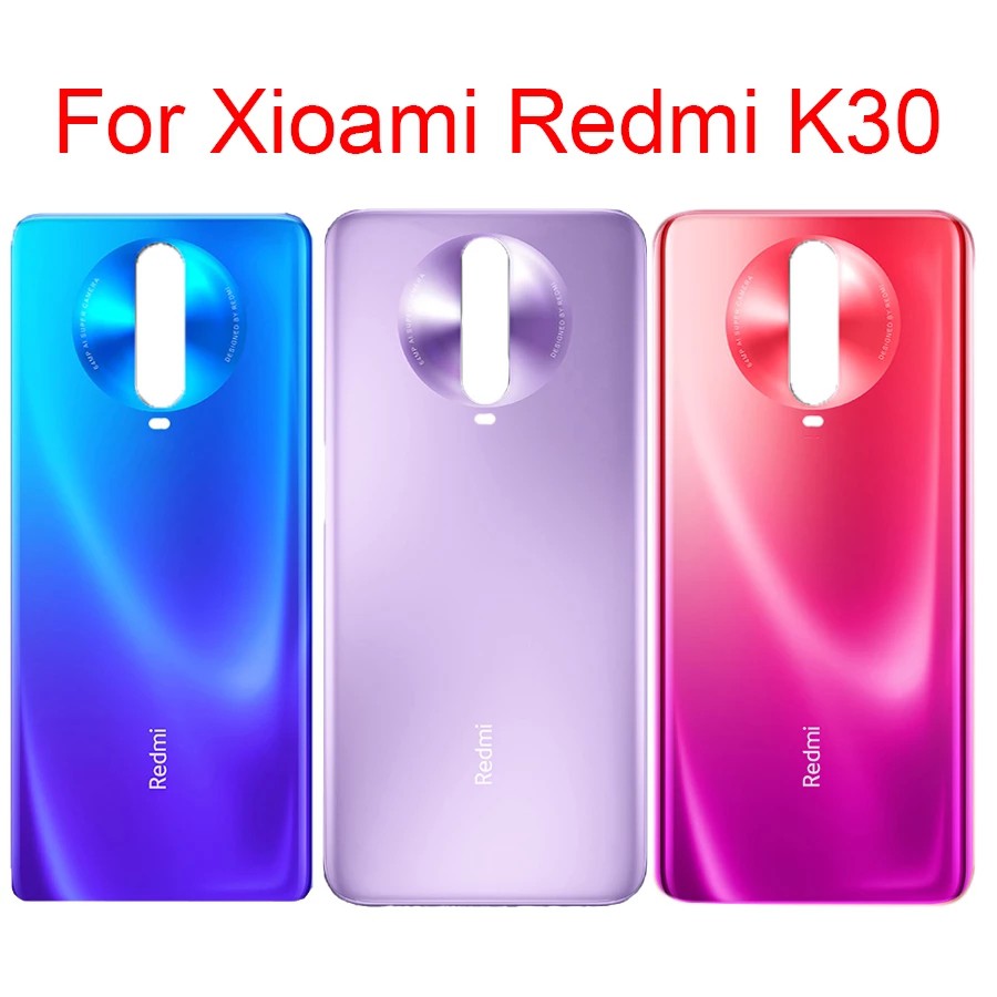สําหรับ Xiaomi Redmi K30 4G/5G ฝาหลังแบตเตอรี่เคสประตูด้านหลังกระจกเลนส์เปลี่ยน