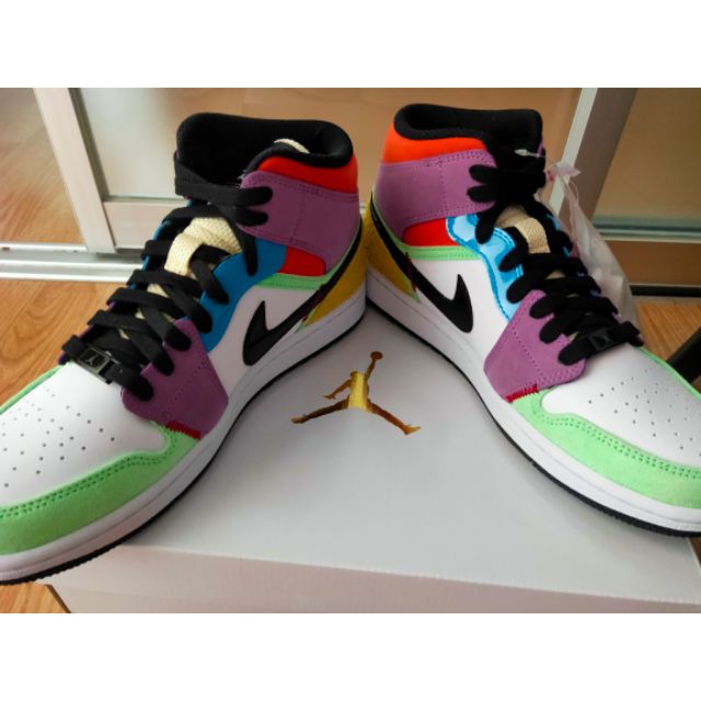 nike air jordan mid multicolor