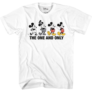 เสื้อยืดแขนสั้นลําลอง คอกลม พิมพ์ลาย Disney Mickey Mouse Through The Years Timeline สไตล์คลาสสิก สําหรับผู้ชาย และผู้ใหญ