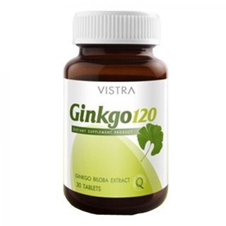 Vistra Gingko 120 mg วิสทร้า กิงโกะ ใบแปะก๊วย 30 เม็ด