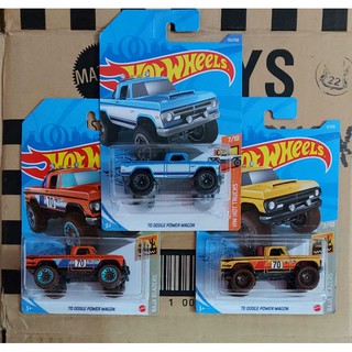 Hotwheels รถเหล็ก1/64 70 Dodge Power Wagon รถเหล็กราคาถูกเลือกแบบได้(ดูสินค้าในร้านคลิ๊กที่รูปร้าน)