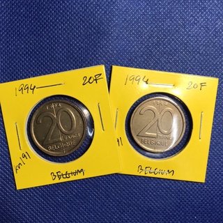 Special Lot No.60374 ปี1994 เบลเยี่ยม 20 FRANCS km 191-BELGIQUE เหรียญสะสม เหรียญต่างประเทศ เหรียญเก่า หายาก ราคาถูก