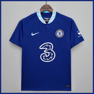 เสื้อกีฬาแขนสั้น ลายทีมชาติฟุตบอล Chelsea Jersey Blue 22-23 ชุดเหย้า