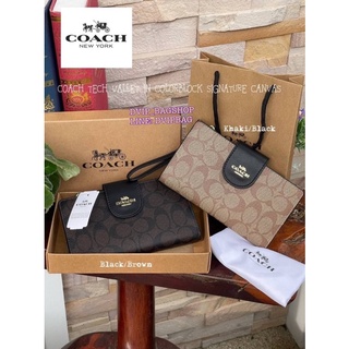 COACH TECH WALLET IN COLORBLOCK แท้💯% coach factory