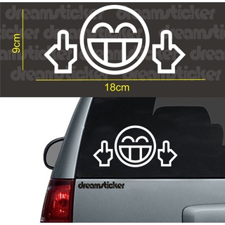 สติกเกอร์ ลายหน้ายิ้ม สําหรับติดตกแต่งรถยนต์
